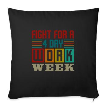 Job Profession Work Four-day week Office - Sofa pillowcase 17,3'' x 17,3'' (45 x 45 cm) - black - Front