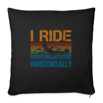 Vélo Biker Vélo Couché Cycliste Pédale - Housse de coussin décorative 45 x 45 cm - noir - Devant