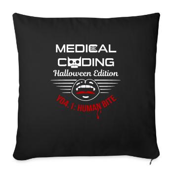 Halloween Medicine Coder Medical - Housse de coussin décorative 45 x 45 cm - noir - Devant