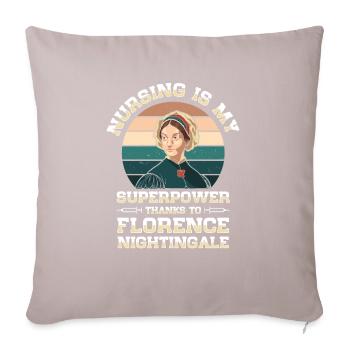 Krankenschwester Florence Nightingale Medizinische - Sofakissenbezug 45 x 45 cm - helles Taupe - Vorne