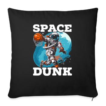 Astronaut Basketball Outerspace Basketball Player - Sofa pillowcase 17,3'' x 17,3'' (45 x 45 cm) - black - Front