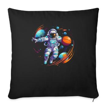 Astronaut Basketball Outerspace Basketball Player - Sofa pillowcase 17,3'' x 17,3'' (45 x 45 cm) - black - Front