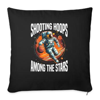Astronaut Basketball Outerspace Basketball Player - Sofa pillowcase 17,3'' x 17,3'' (45 x 45 cm) - black - Front