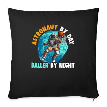Astronaut Basketball Outerspace Basketball Player - Sofa pillowcase 17,3'' x 17,3'' (45 x 45 cm) - black - Front