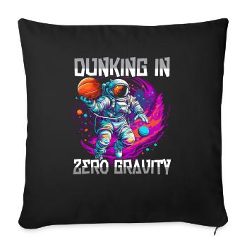 Astronaut Basketball Outerspace Basketball Player - Sofa pillowcase 17,3'' x 17,3'' (45 x 45 cm) - black - Front