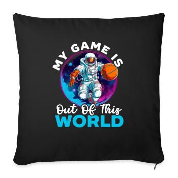 Astronaut Basketball Outerspace Basketball Player - Sofa pillowcase 17,3'' x 17,3'' (45 x 45 cm) - black - Front