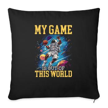 Astronaut Basketball Outerspace Basketball Player - Sofa pillowcase 17,3'' x 17,3'' (45 x 45 cm) - black - Front