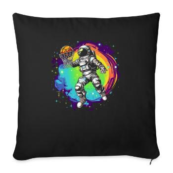 Astronaut Basketball Outerspace Basketball Player - Sofa pillowcase 17,3'' x 17,3'' (45 x 45 cm) - black - Front