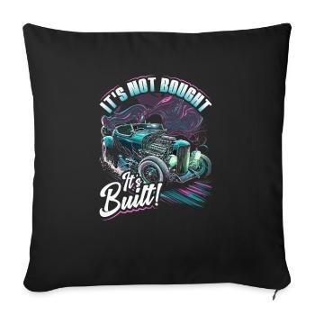 Hot Rod, ce n’est pas acheté son rat construit et muscle car - Housse de coussin décorative 45 x 45 cm - noir - Devant