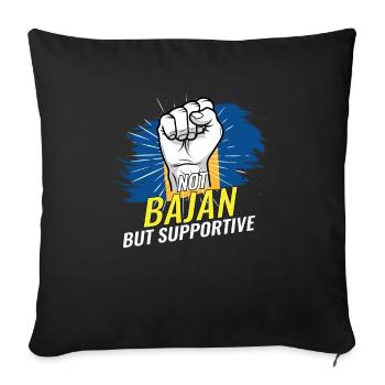 Pas Bajan mais un pays de soutien de la Barbade - Housse de coussin décorative 45 x 45 cm - noir - Devant
