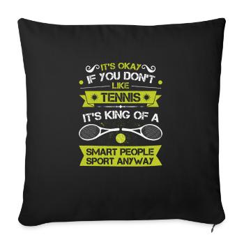 Tennis Is The Best - Unik-T-Shirts - Housse de coussin décorative 45 x 45 cm - noir - Devant