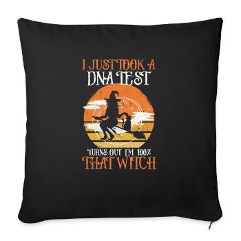 I just took a DNA test that revealed - Sofa pillowcase 17,3'' x 17,3'' (45 x 45 cm) - black - Front