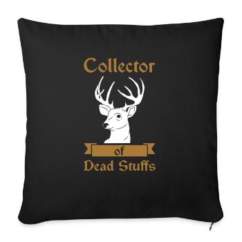 Taxidermiste collectionneur de cadavres - Housse de coussin décorative 45 x 45 cm - noir - Devant