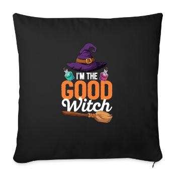 I'm the Good Witch Funny Halloween Party Witches - Sofa pillowcase 17,3'' x 17,3'' (45 x 45 cm) - black - Front