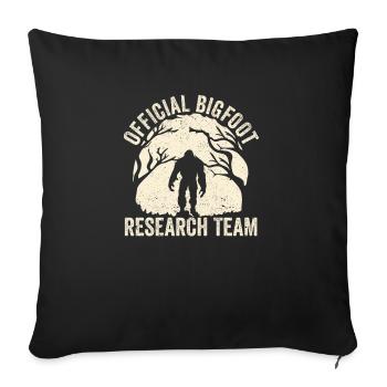 L’équipe de recherche officielle de Bigfoot est drôle - Housse de coussin décorative 45 x 45 cm - noir - Devant