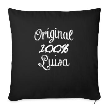 100% Original Luisa - Sofakissenbezug 45 x 45 cm - Schwarz - Vorne