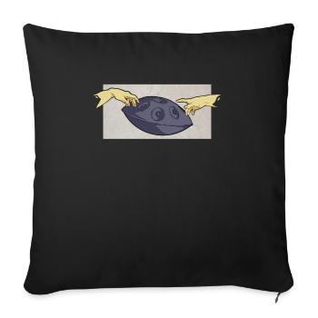 Handpan Drums Cool Handpan Player - Housse de coussin décorative 45 x 45 cm - noir - Devant
