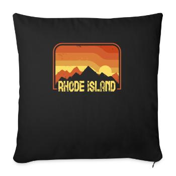 Rhode Island - Sofa pillowcase 17,3'' x 17,3'' (45 x 45 cm) - black - Front