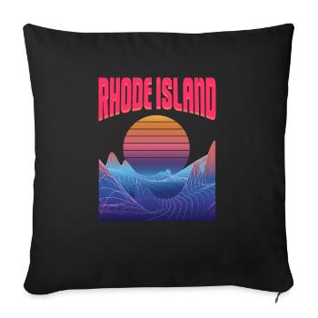 Rhode Island - Sofa pillowcase 17,3'' x 17,3'' (45 x 45 cm) - black - Front