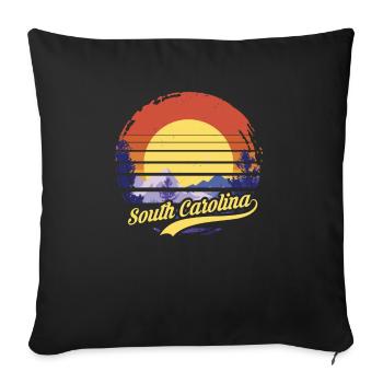 South Carolina - Sofa pillowcase 17,3'' x 17,3'' (45 x 45 cm) - black - Front