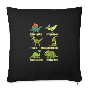 Funny Dinosaur Saying T Rex Dino - Sofa pillowcase 17,3'' x 17,3'' (45 x 45 cm) - black - Front