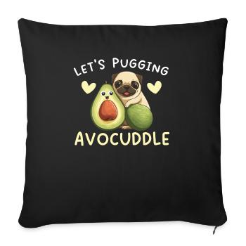 Avocado Couple Relationship Avocado Fruit Guac - Sofa pillowcase 17,3'' x 17,3'' (45 x 45 cm) - black - Front