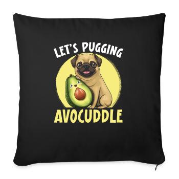 Avocado Couple Relationship Avocado Fruit Guac - Sofa pillowcase 17,3'' x 17,3'' (45 x 45 cm) - black - Front