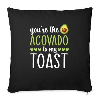 Avocado Couple Relationship Avocado Fruit Guac - Sofa pillowcase 17,3'' x 17,3'' (45 x 45 cm) - black - Front