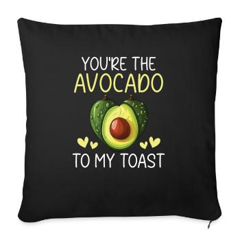 Avocado Couple Relationship Avocado Fruit Guac - Sofa pillowcase 17,3'' x 17,3'' (45 x 45 cm) - black - Front