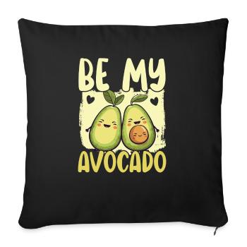 Avocado Couple Relationship Avocado Fruit Guac - Sofa pillowcase 17,3'' x 17,3'' (45 x 45 cm) - black - Front