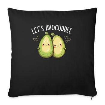 Avocado Couple Relationship Avocado Fruit Guac - Sofa pillowcase 17,3'' x 17,3'' (45 x 45 cm) - black - Front