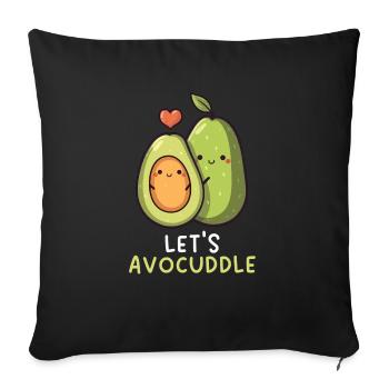 Avocado Couple Relationship Avocado Fruit Guac - Sofa pillowcase 17,3'' x 17,3'' (45 x 45 cm) - black - Front