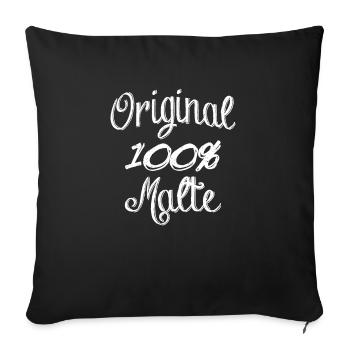 100% Original Malte - Sofakissenbezug 45 x 45 cm - Schwarz - Vorne
