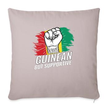 Pas guinéen mais un drapeau de la République de Guinée favorable - Housse de coussin décorative 45 x 45 cm - taupe clair - Devant