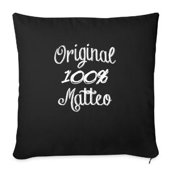 100% Original Matteo - Sofa pillowcase 17,3'' x 17,3'' (45 x 45 cm) - black - Front