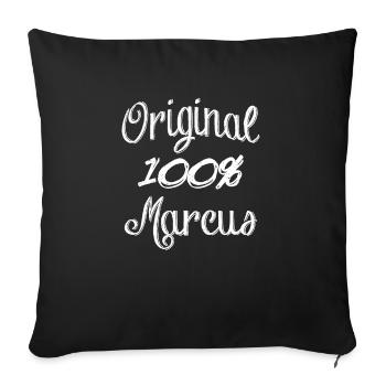 100% Original Marcus - Sofa pillowcase 17,3'' x 17,3'' (45 x 45 cm) - black - Front