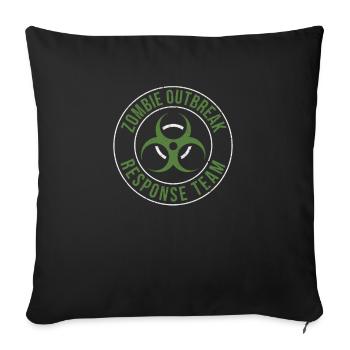 Zombie Outbreak Response Team Halloween Apocalypse - Sofa pillowcase 17,3'' x 17,3'' (45 x 45 cm) - black - Front