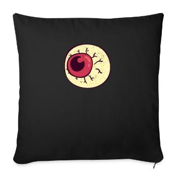 Spooky Scary Eyeball Funny Halloween Party Night - Sofa pillowcase 17,3'' x 17,3'' (45 x 45 cm) - black - Front
