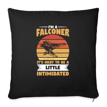 I'm A Falconer It's Okay To Be A Little - Sofa pillowcase 17,3'' x 17,3'' (45 x 45 cm) - black - Front