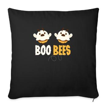 Boo Bees Drôle de couple Halloween Party Bee - Housse de coussin décorative 45 x 45 cm - noir - Devant