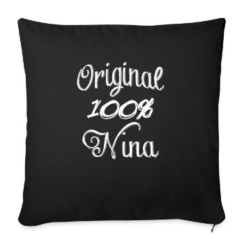 Original 100% Nina - Housse de coussin décorative 45 x 45 cm - noir - Devant