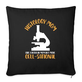 Histologie Maman comme maman ordinaire Mais cellulaire-sationnelle - Housse de coussin décorative 45 x 45 cm - noir - Devant