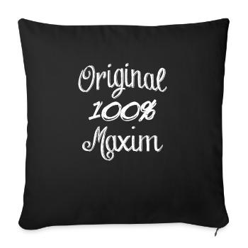 Original 100% Maxim - Sofa pillowcase 17,3'' x 17,3'' (45 x 45 cm) - black - Front