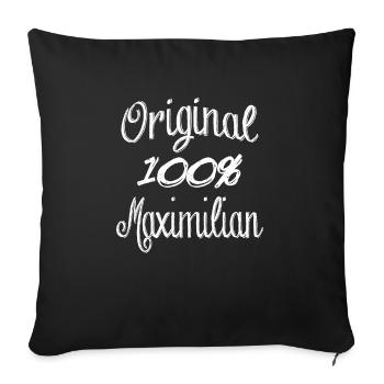 Original 100% Maximilian - Sofa pillowcase 17,3'' x 17,3'' (45 x 45 cm) - black - Front