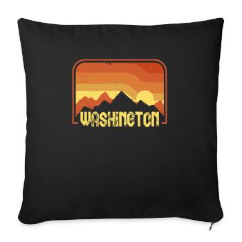 Washington - Housse de coussin décorative 45 x 45 cm - noir - Devant