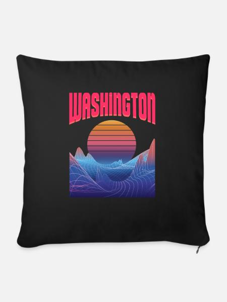 Washington - Sofakissenbezug 45 x 45 cm - Schwarz