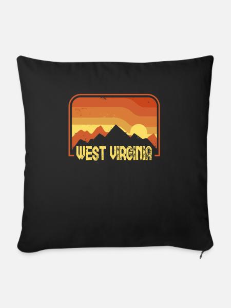 West Virginia - Sofakissenbezug 45 x 45 cm - Schwarz