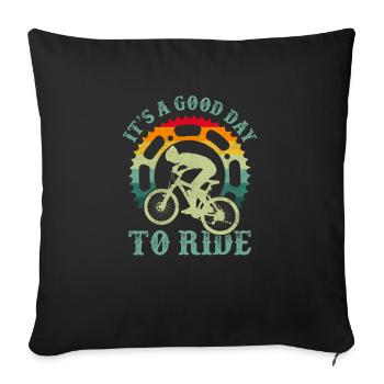 VTT VTT VTT VTT VTT - Housse de coussin décorative 45 x 45 cm - noir - Devant
