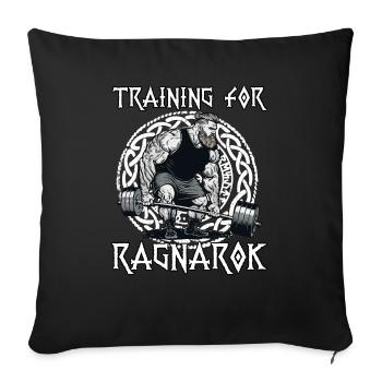 Entraînement viking pour Ragnarok Warrior Vikings - Housse de coussin décorative 45 x 45 cm - noir - Devant