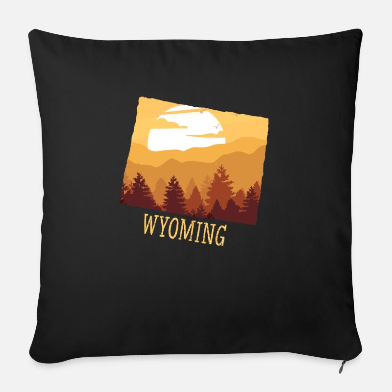 Wyoming - Sofakissenbezug 45 x 45 cm - Schwarz